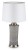 lampa ceramiczna z białym płóciennym abażurem