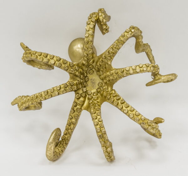 figurka dekoracyjna złota ośmiornica