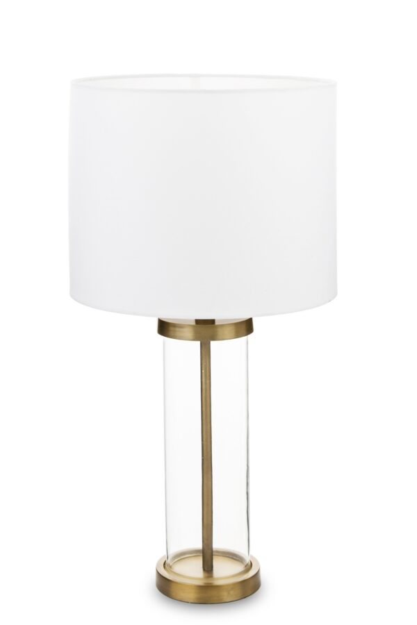lampa stołowa - lampa szklana złota