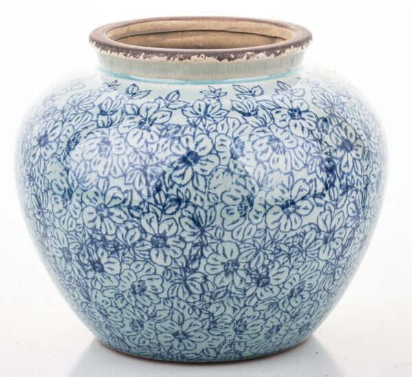 wazon ceramiczny niebieski