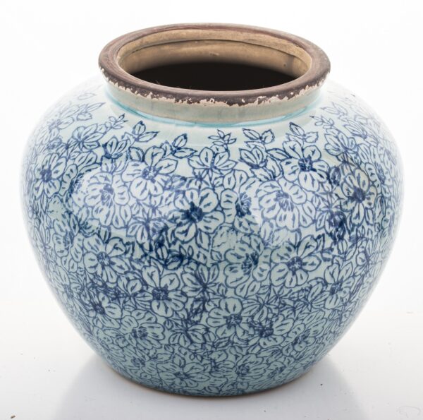 niebieski wazon ceramiczny
