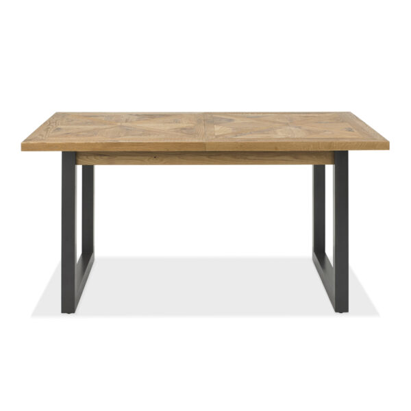 stół rozkładany drewniany na stalowych nogach