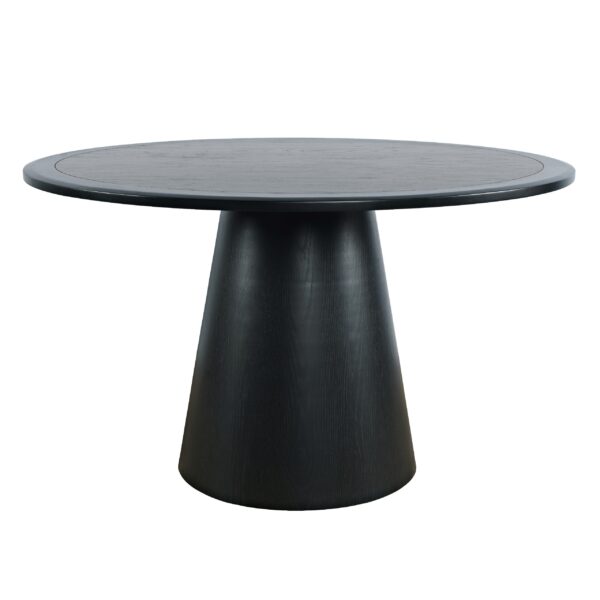 stół okrągły czarny