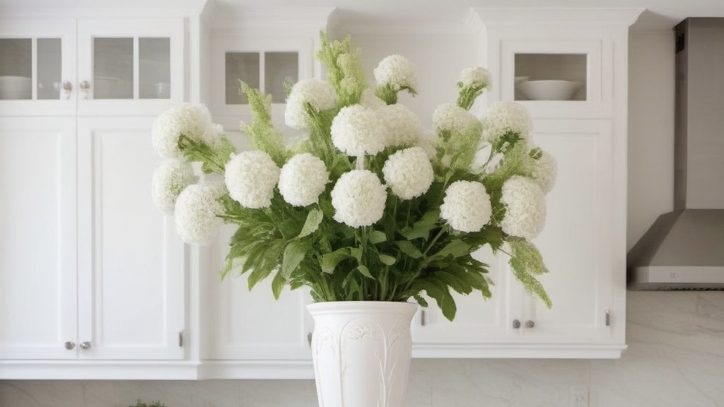 białe kwiaty w wazonie